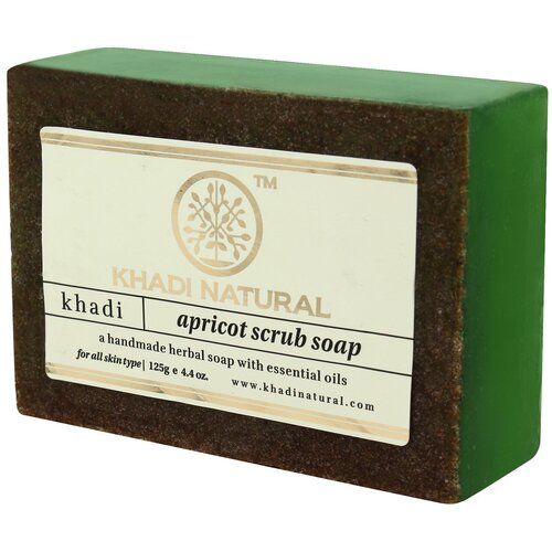 Khadi Natural Мыло-скраб кусковое Apricot Scrub Soap, 125 г