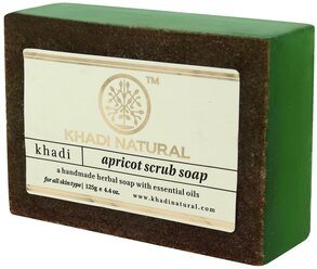 Khadi Natural Мыло-скраб кусковое Apricot Scrub Soap, 125 г