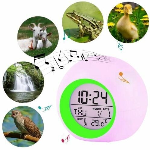 фото Будильник "Шар" со сменой цветов