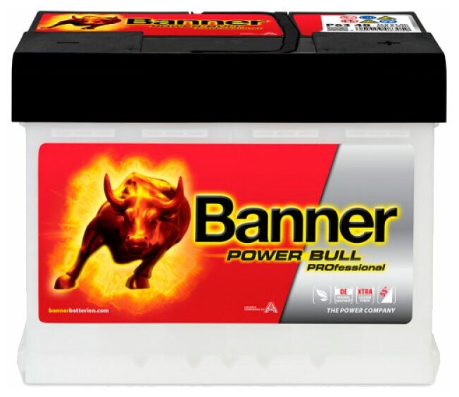 Аккумулятор автомобильный BANNER Power Bull PRO P63 40 6СТ-63 обр. 242x175x190
