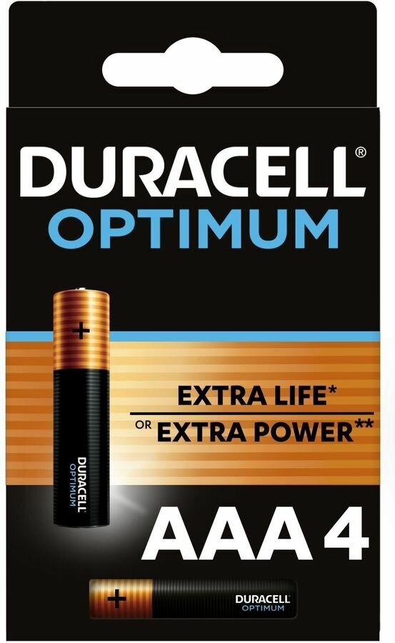 Батарейка Duracell Optimum (AAA Alkaline 4 шт) (5014062)