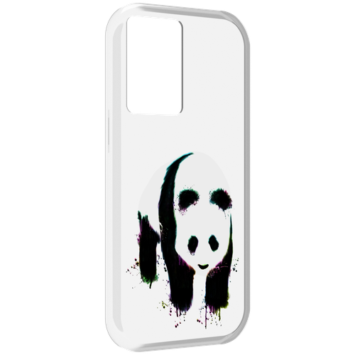 Чехол MyPads панда в акварели для OnePlus Nord N20 SE задняя-панель-накладка-бампер