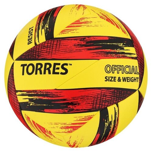 TORRES Мяч волейбольный TORRES Resist, V321305, PU, гибридная сшивка, 12 панелей, размер 5
