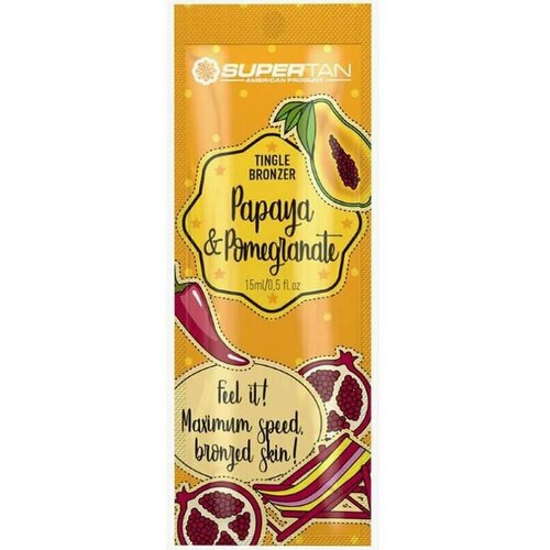 Крем для солярия Supertan Papaya & Pomegranate 15мл*5шт горячий бронзатор supertan papaya