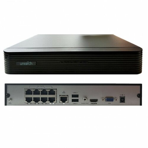 Видеорегистраторы IP (NVR) - Uniview, NVR-108E2-P8 видеорегистратор ip uniview nvr302 16e2 p16