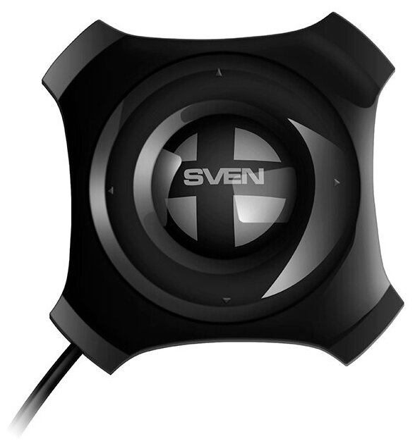Концентратор USB 2.0 Sven HB-432 SV-017330 black, 4хUSB, кабель 0,5м, блистер