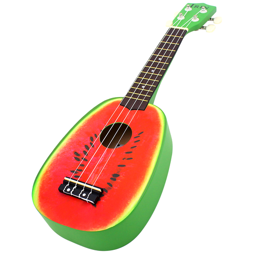 фото Детский музыкальный инструмент гавайская гитара укулеле в виде арбуза, 54 см, 66-05e,f play smart