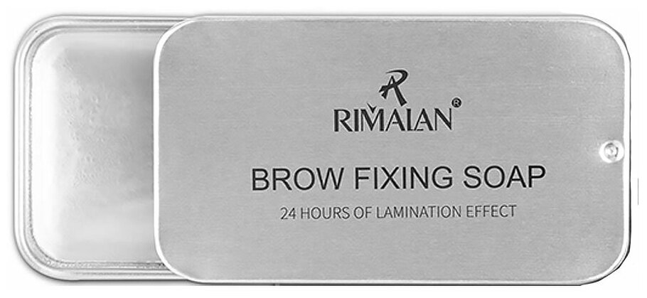Rimalan BFS-111 Мыло-гель для фиксации бровей 24H Brow Fixing Soap (мет баночка + щеточка для бровей), 13 г