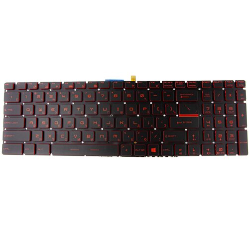 клавиатура для msi modern 15 a10m с подсветкой p n ae09u010 ffabn 9z nj2bn a1d Клавиатура для MSI GF65 GF75 с подсветкой Red p/n: NSK-FB1LN