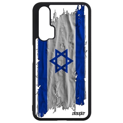 фото Чехол для мобильного honor 20, "флаг израиля на ткани" патриот utaupia