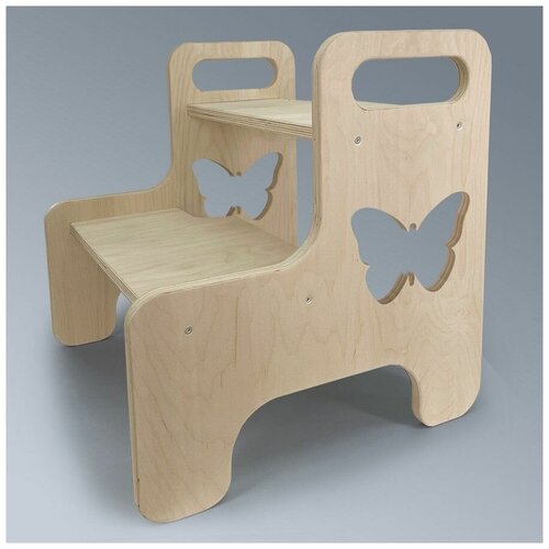 Подставка для ног ступенька для детей из экологичного дерева бабочка - 12