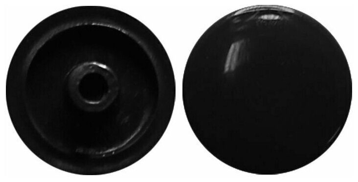 Заглушка для конфирмата (евровинта) d-14мм  черная  50 штук