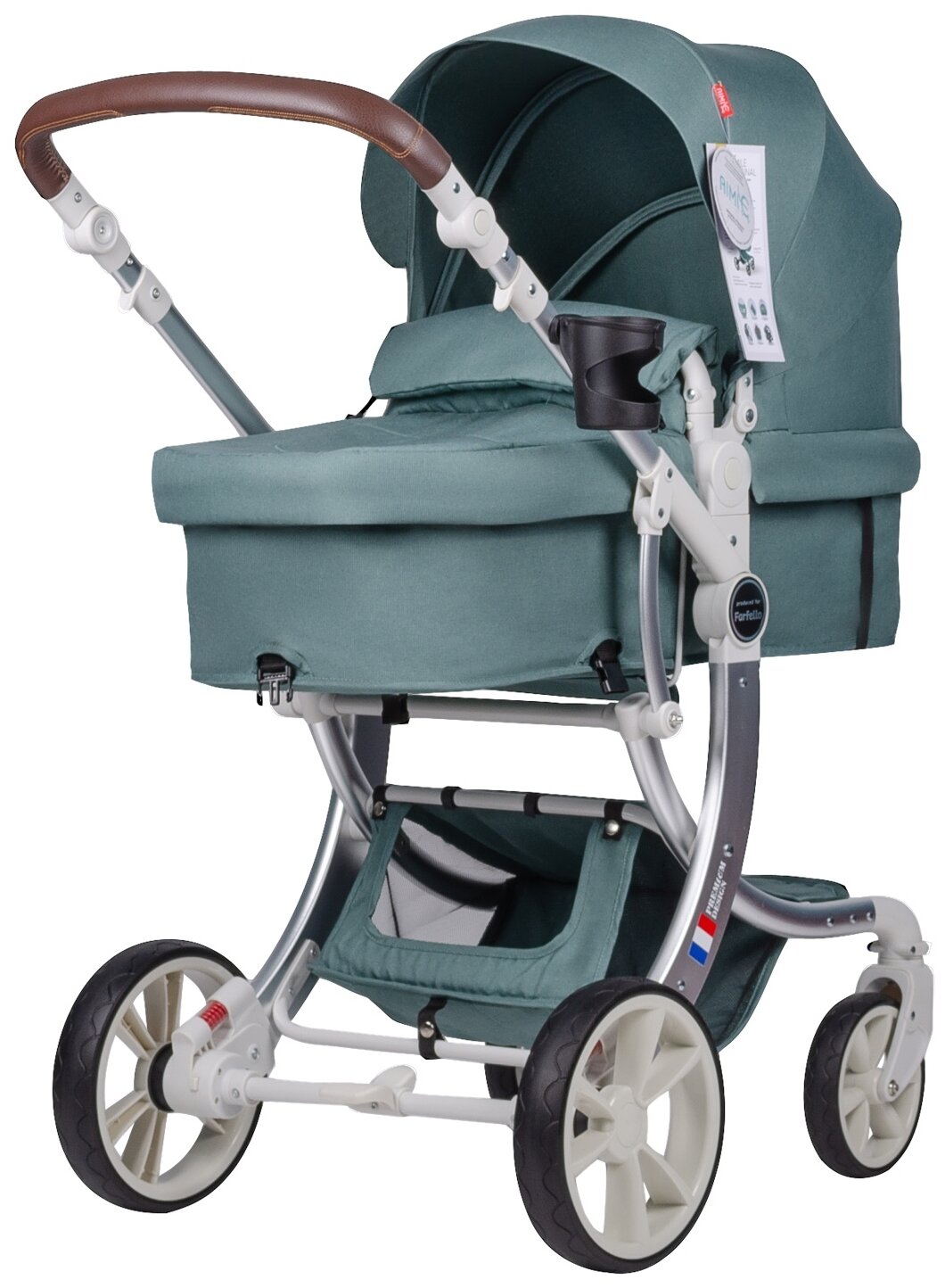 Коляска-трансформер Aimile Original New Pearl / для новорожденных / коляска 2в1 / цвет изумрудный / NDP-2
