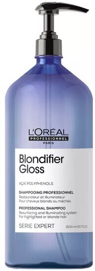 Шампунь для осветленных и мелированных волос L`oreal Professionnel Blondifier Gloss, 1,5 л