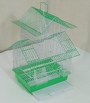 Клетка для птиц Golden cage A201 (30х23х49 см) Цвет зеленый с белым