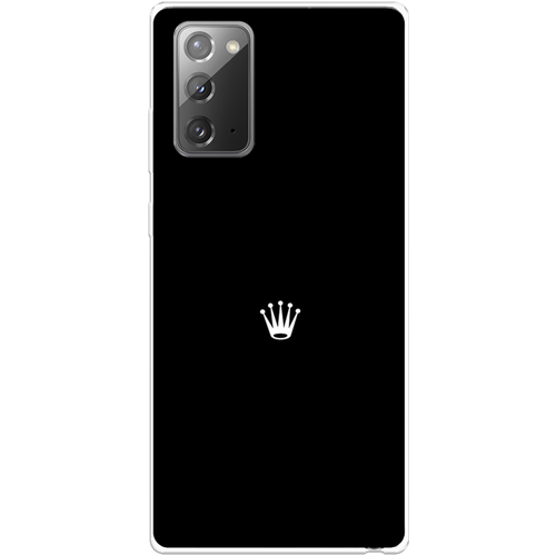 Силиконовый чехол на Samsung Galaxy Note 20 / Самсунг Галакси Ноут 20 Белая корона на черном фоне