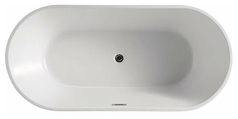 Ванна акриловая Azario BRISTOL 1700х800х580, свободностоящая, в комплекте с сифоном и металлической рамой, (BRI17080)