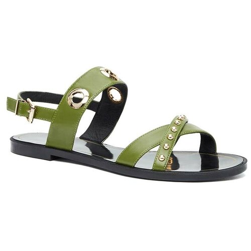 фото Basconi 139450 босоножки женские зеленый+натуральная кожа