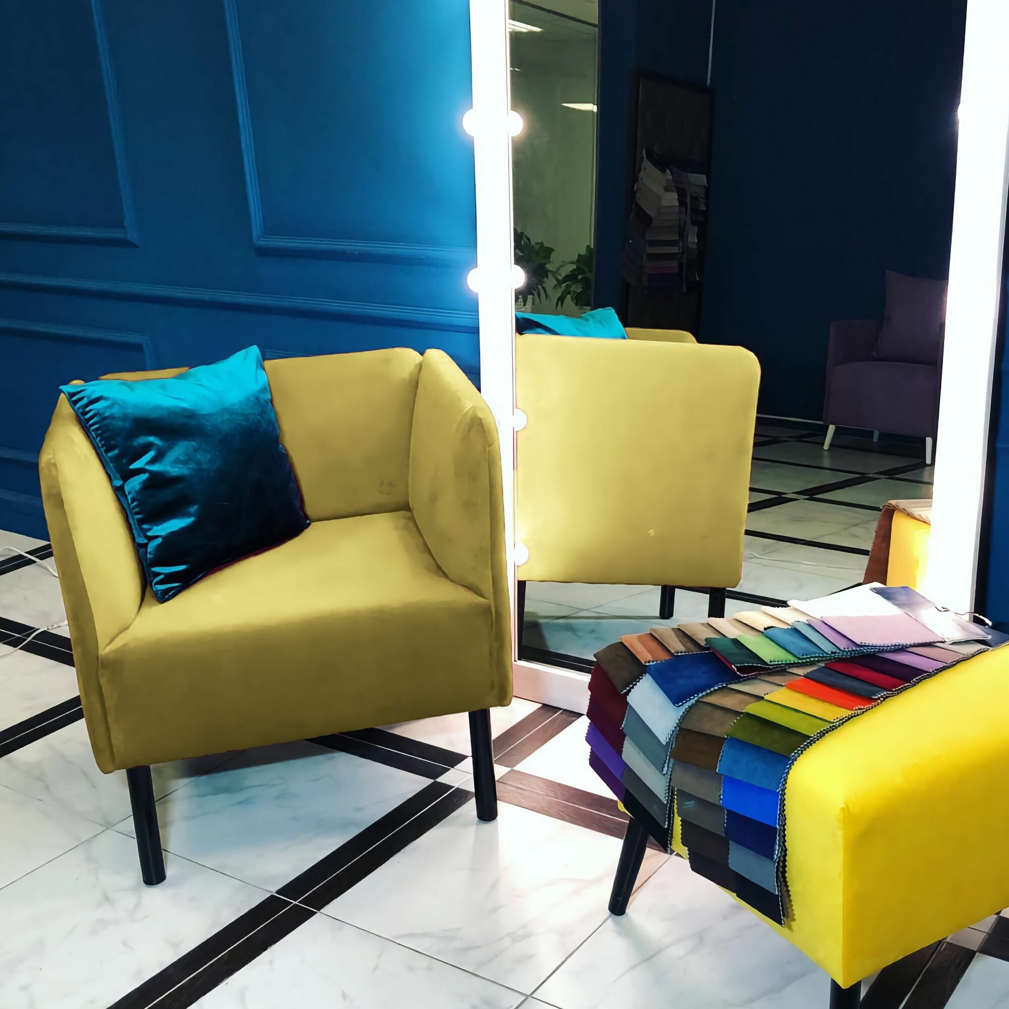 Кресло Монреаль желтое, в зал, на кухню, офис, гостиную, зал ожидания, кафе - фотография № 2