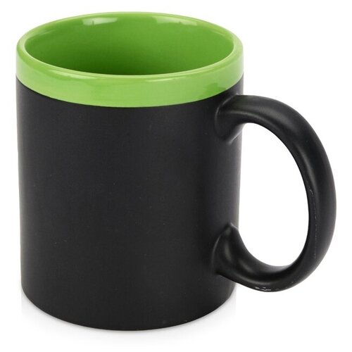 Кружка с покрытием для рисования мелом Да Винчи, черный/зеленый