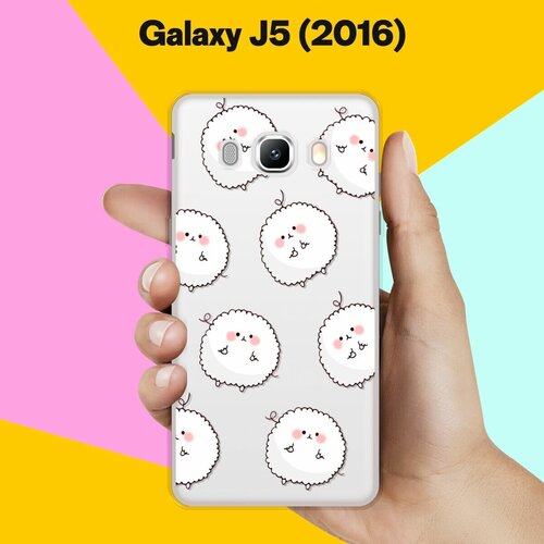 Силиконовый чехол на Samsung Galaxy J5 (2016) Белые ежики / для Самсунг Галакси Джи 5 2016 силиконовый чехол на samsung galaxy j5 2016 набор 11 для самсунг галакси джи 5 2016