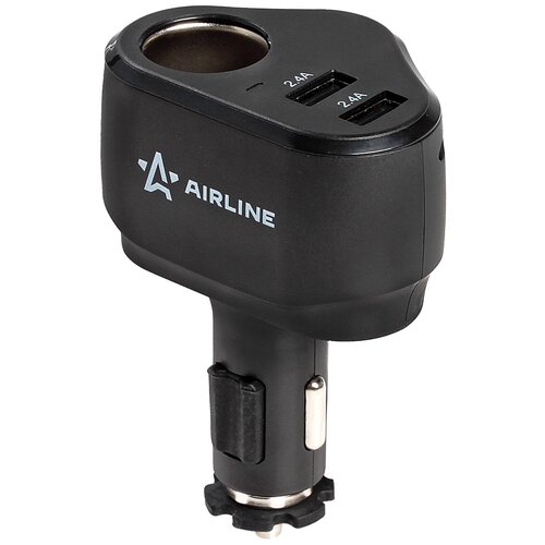 Разветвитель Airline Pro 1 гнездо + 2xUSB 2.4A+2.4A AEBD070