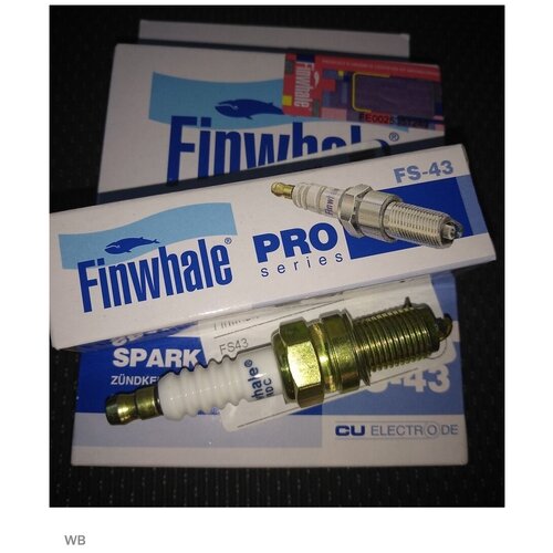 FINWHALE Свеча зажигания 1.0-1.2L AVEO, SPARK(10-), COBALT, GENTRA, FS43, 1 шт