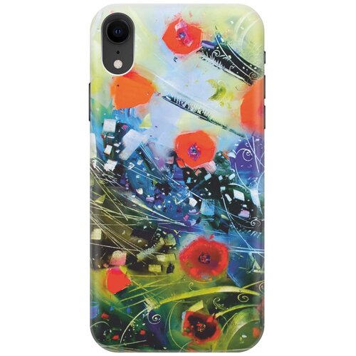 фото Re:paчехол - накладка artcolor для apple iphone xr с принтом "яркие цветы"