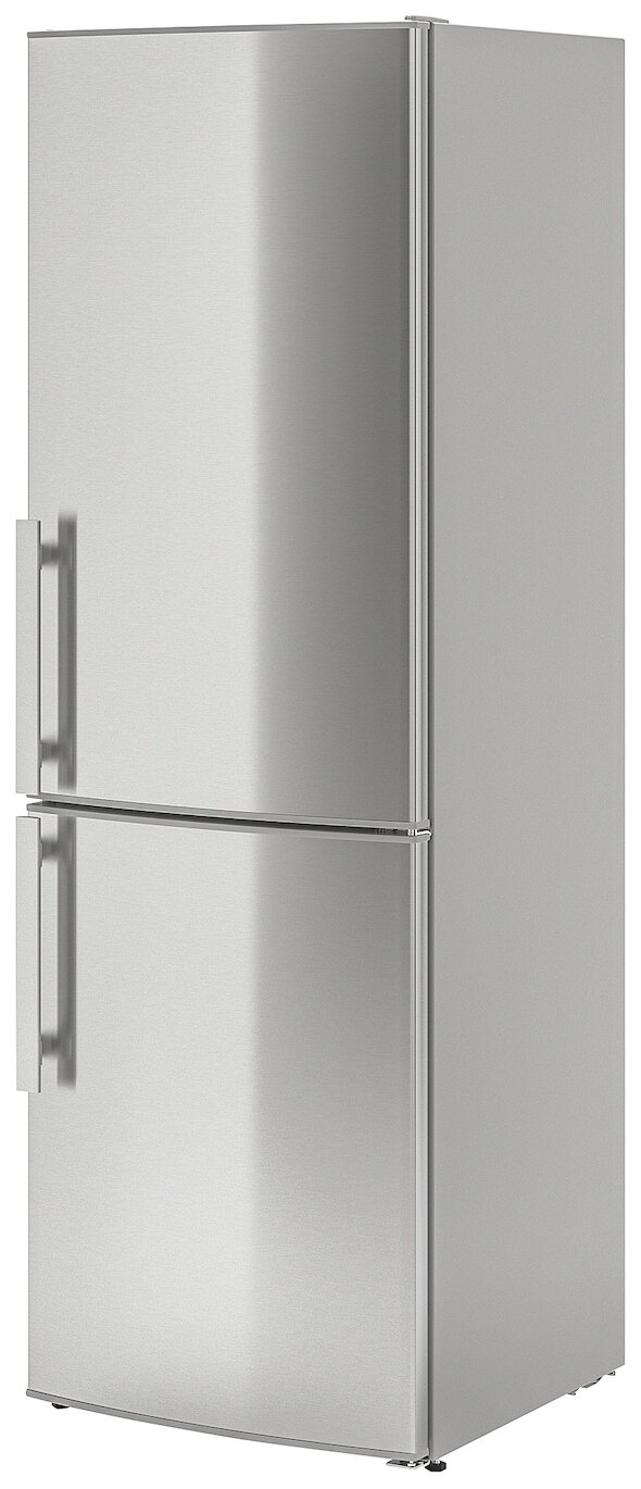 KYLIG килиг холодильник/морозильник A+ 220/91 л система No Frost нержавеющая сталь - фотография № 1