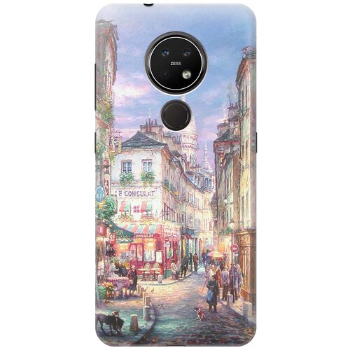 фото Re:paчехол - накладка artcolor для nokia 6.2 / 7.2 с принтом "пейзаж монмартра"
