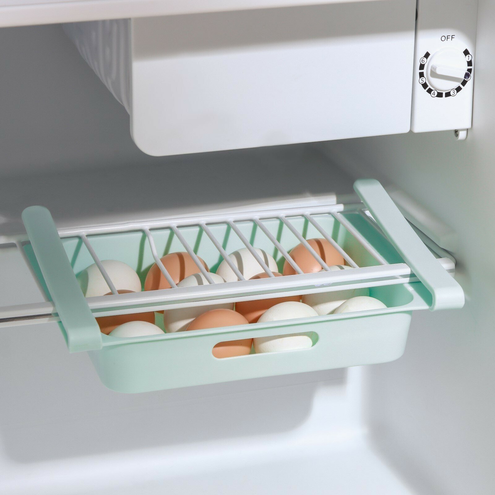 Полка для яиц в холодильник подвесная 12 ячеек размер 26×17×5 см