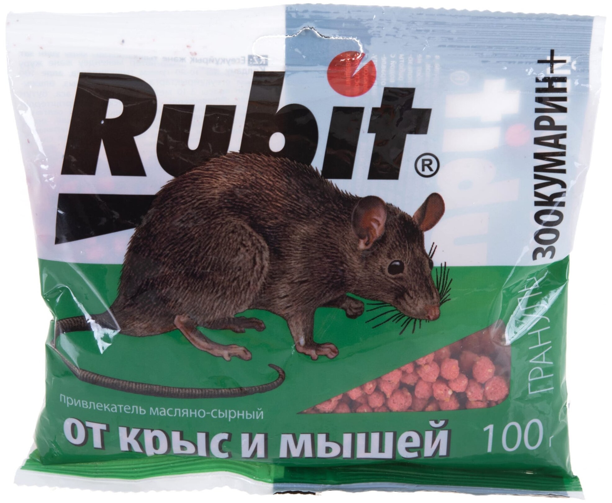 Защита от грызунов Rubit зоокумарин+ гранулы, 100 г, сырный 22580 - фотография № 2