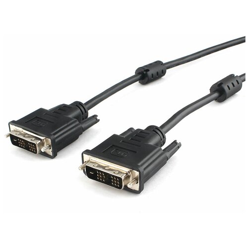 Кабель CABLEXPERT DVI-D single link , 19M/19M, 1.8м, CCS, черный, феррит.кольца