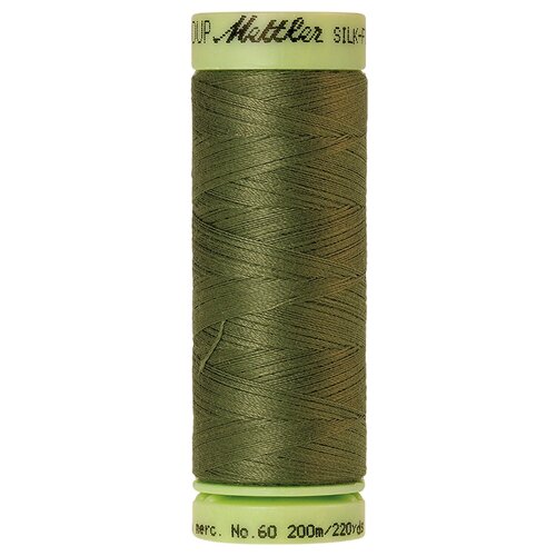 Нить для машинного квилтинга SILK-FINISH COTTON 60, 200 м 100% хлопок 0886 Cypress ( 9240-1210 )