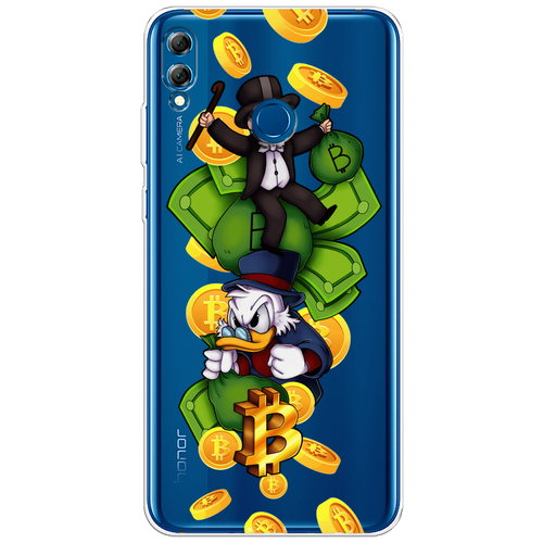 Силиконовый чехол на Honor 8X Max / Хонор 8Х Макс Scrooge McDuck and Monopoly, прозрачный силиконовый чехол scrooge mcduck and monopoly на honor 8x max хонор 8х макс