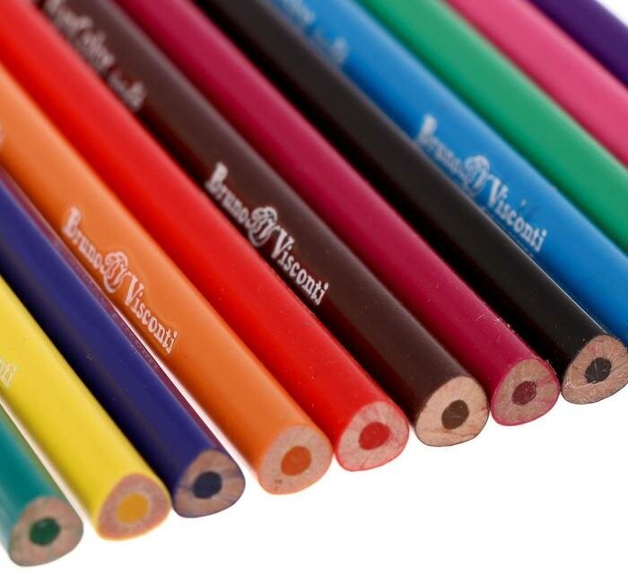 Карандаши цветные пластиковые "Funcolor" (12 цветные, в ассортименте) (30-0060) Bruno Visconti - фото №3
