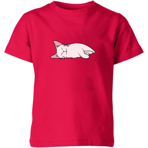 Футболка Us Basic, размер 4, розовый мужская футболка lazy white cat m серый меланж