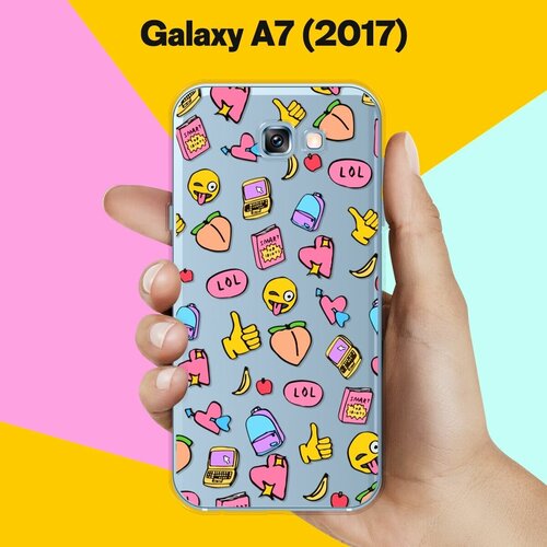 Силиконовый чехол на Samsung Galaxy A7 (2017) Узорчик / для Самсунг Галакси А7 2017