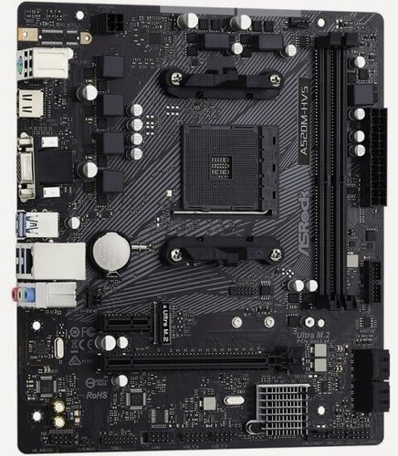 Изображение товара Материнская плата Asrock A520M-HVS (AM4, mATX)