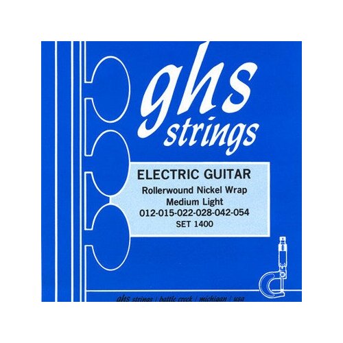 GHS 1400 Струны для электрогитары никель роликовая обмотка (12-15-22-28-42-54) Nickel Rockers