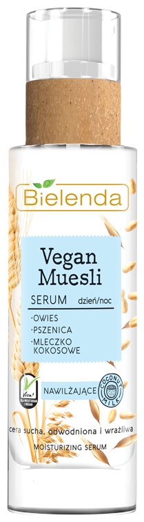 Bielenda Vegan Muesli Увлажняющая сыворотка для лица пшеница + овёс + кокосовое молоко, 30 мл