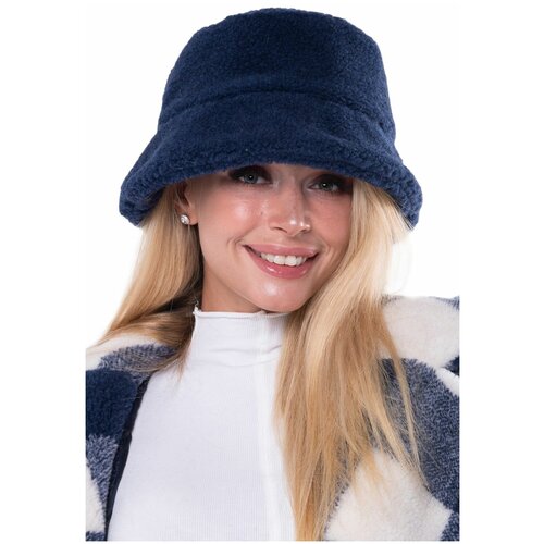 Меховая панама woollamb синий