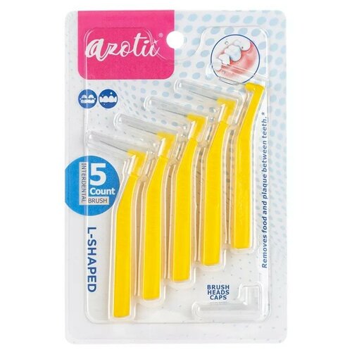 Ершики Azotii L-SHAPED Interdental Brushes 0,7 мм, 5шт