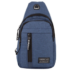 Сумка мужская через плечо/рюкзак мужской ForAll/синяя - изображение