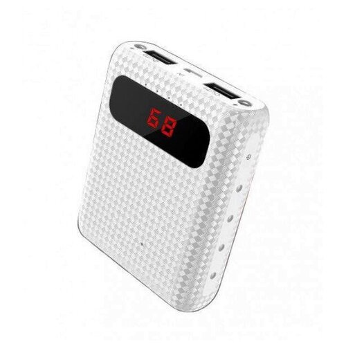 Внешний аккумулятор на 2 USB фонарик B20 Mige Power Bank 10000 mah белый 115400₽