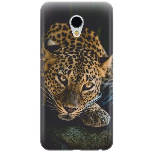 фото Cиликоновый чехол на meizu mx6 / мейзу мх6 с принтом "загадочный леопард" gosso