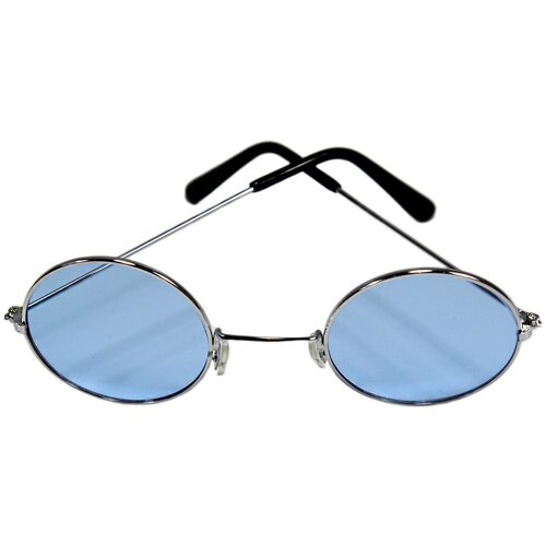 Карнавальные очки Леннона хиппи голубые