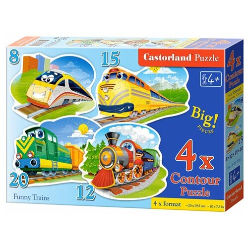 Набор пазлов Castorland Funny Trains (B-043033), 3033 дет., 18х25х4 см