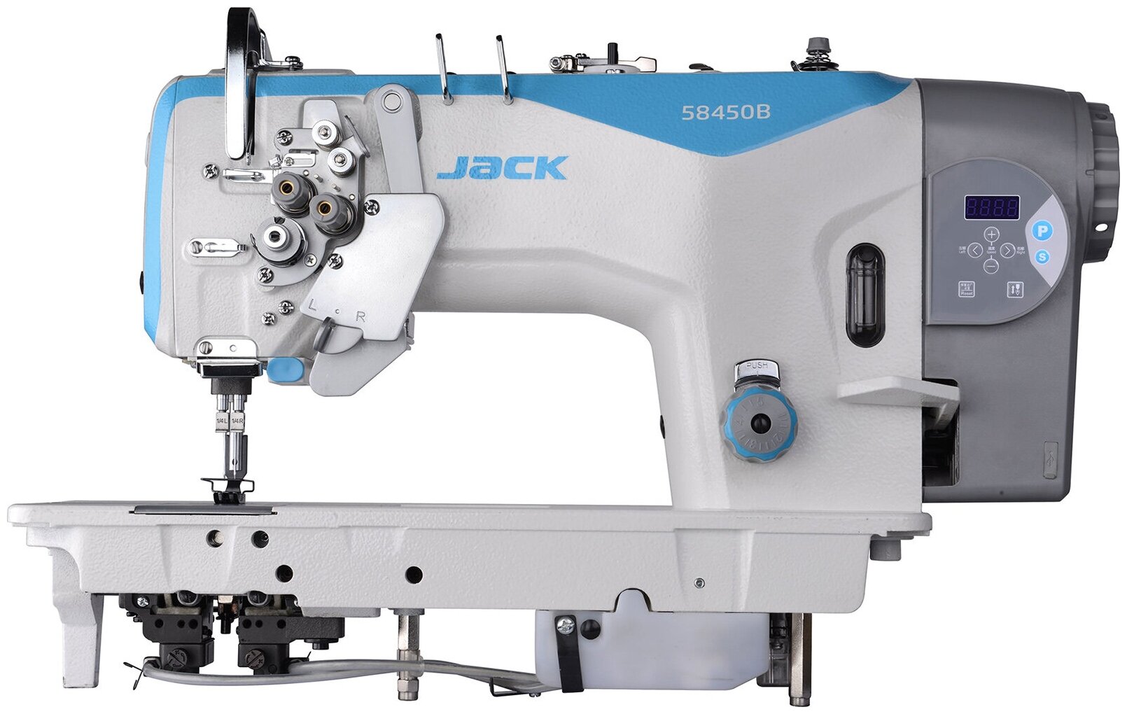 2х-игольная прямострочная промышленная швейная машина Jack JK-58450B-003 со столом