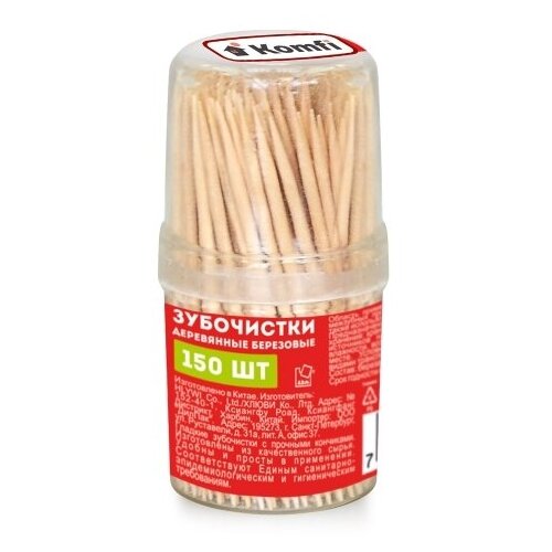 Зубочистки Komfi 150штупак арт 102 215 85₽